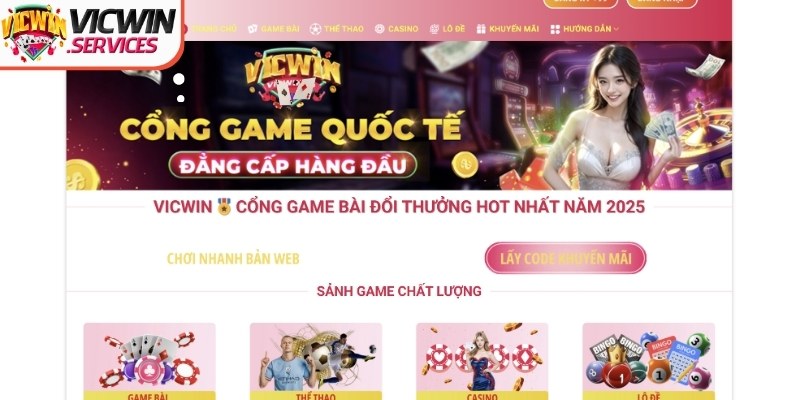 Truy cập vào trang chủ của nhà cái để đăng nhập Vicwin